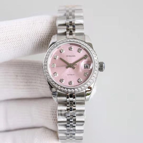 

other watches luxury brand 2023 31mm automatic miyota 6t51 movement pink dial 904l stainless steel strap casual women s watch 116522 230714, Slivery;black