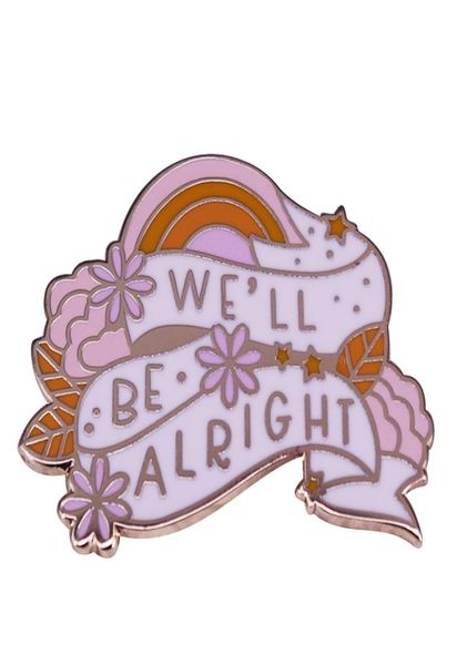 

we ll be alright pin beautiful self care brooch gift let hstyles inspirational quote remind you everyday3940589, Blue