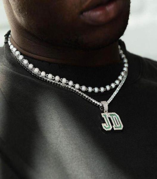 

chains hiphop iced out bling 5a cubic zirconia paved cz ball link chain in white silver gold color choker necklace for mens boy je7574629
