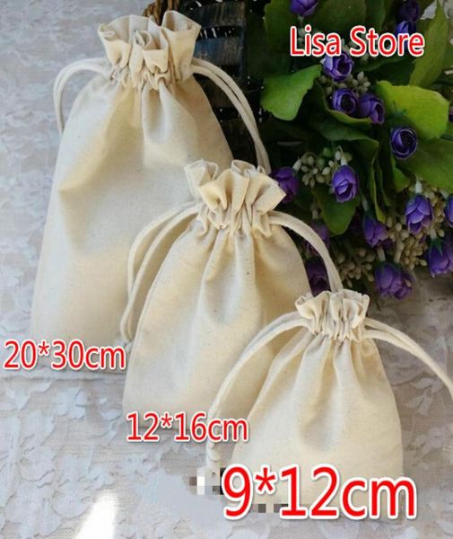 

ship 50pcs 1216cm 2030cm retro muslin bag cotton bags jewelry bags wedding party candy beads christmas gift bag2863859, Pink;blue