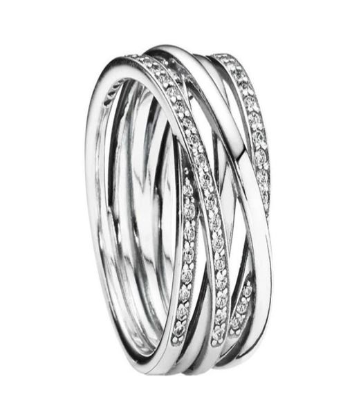 

100 925 sterling silver cross ring with cubic zircon original box pan wedding rings for valentines day european style jewelry w158624253