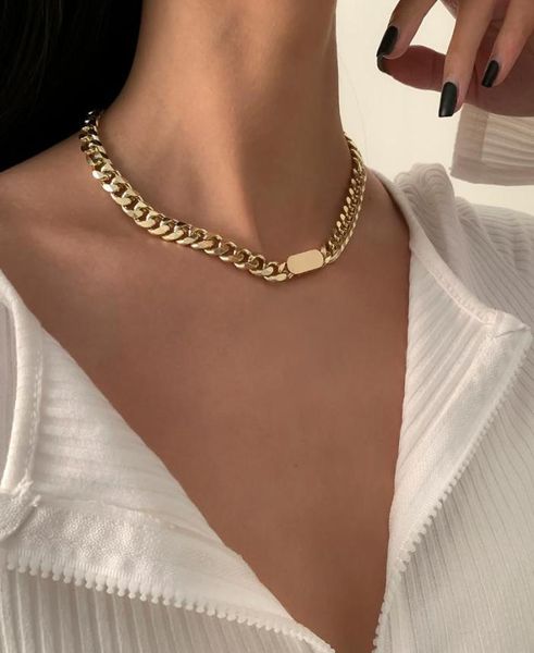

chains vintage punk small thin short choker necklace collar boho simple minimalist gold color smooth link necklaces women jewelry1384637, Silver