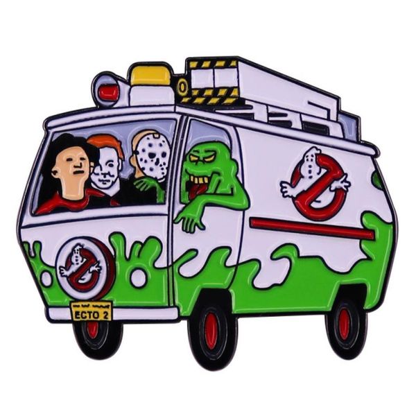 

halloween classic horror movie lapel pins for backpacks enamel pins brooches for clothing briefcase badges jewelry accessories s007466569, Blue