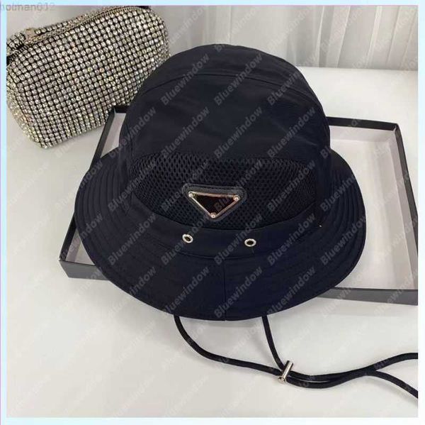 

sun 2021 hats womwns bucket hat women designer hats caps casquette fashion summer windbreak rope seaside summer baseball p cap 2107203l, Blue;gray