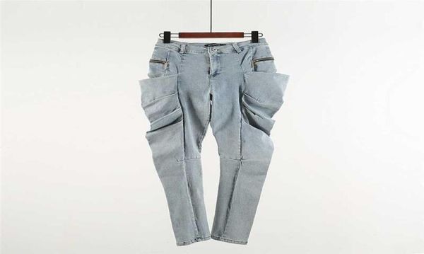 

men039s jeans owen seak men denim formal high street clothing hip hop spring straight solid pants size xl8703846, Blue