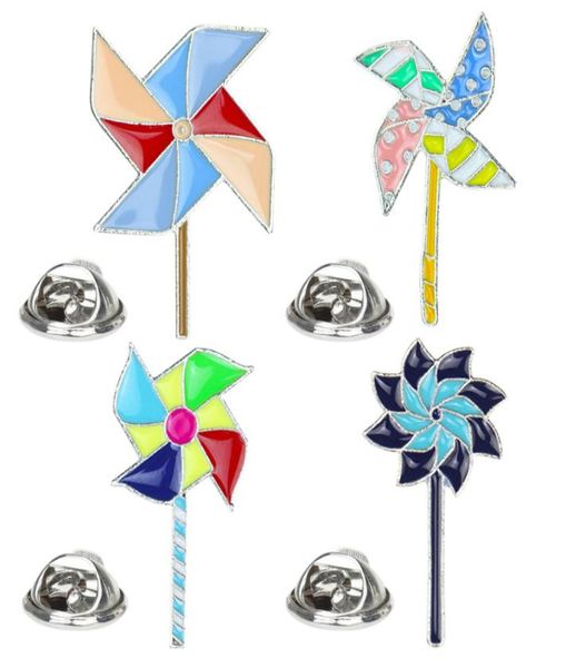 

cartoon windmill brooch dripping oil student cute lovely clothes creative accessories badge gifts pin brooch new fashion zdl05264614686, Gray