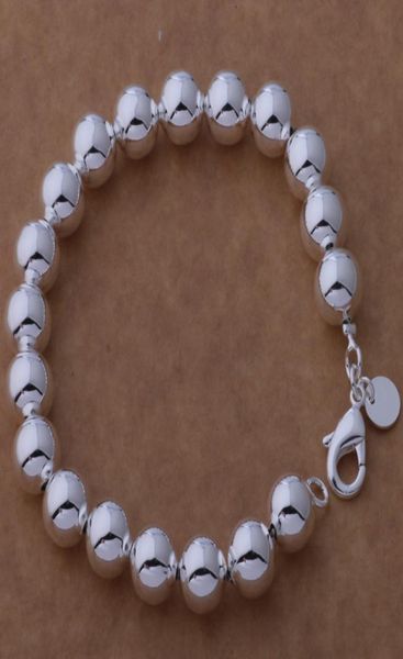 

with tracking number 925 silver bracelet 10m hollow beads bracelet silver jewelry 20pcslot 15591795251, Black