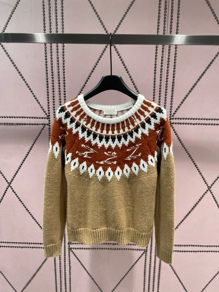 

runway designer autumn vintage striped print knitting round neck pullover sweater women's long sleeve loose sweater, White;black