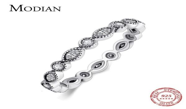 

modian authentic 925 sterling silver sparkling rings for women cz jewelry finger ring engagement bague fashion accessories6709559, Golden;silver