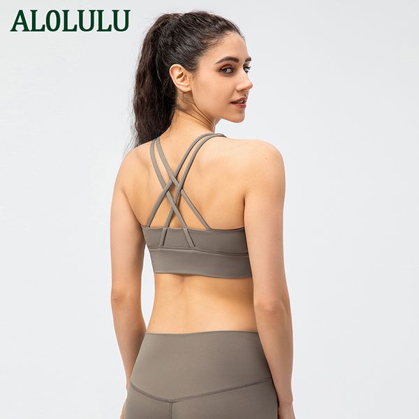 

al0lulu yoga bra cross underwear shockproof outdoor running sports vest