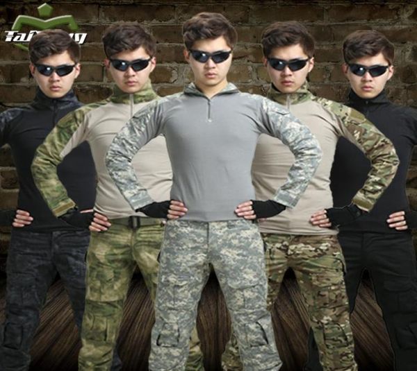 

11 colors hunting clothing airsoft camouflage suit military unfirom paintball equipment military clothing combat shirt uniform1369628, Camo
