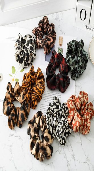 

soft animal leopard printing hair scrunchie ponytail loop holder stretchy elastic hair band for women hair accessories5058163, Pink