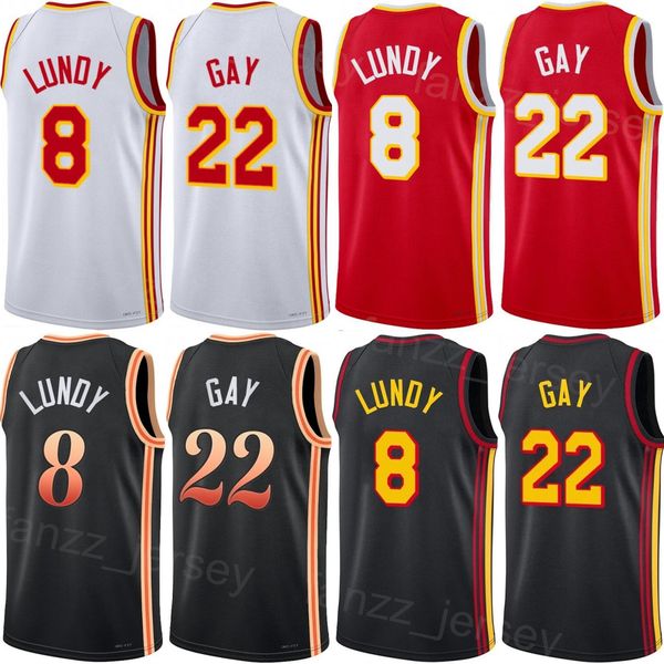 

print earned basketball seth lundy jersey 8 rudy gay usman garuba bufkin 4 clint capela 15 dejounte murray 5 aj griffin 14 onyeka okongwu 17, Black;red