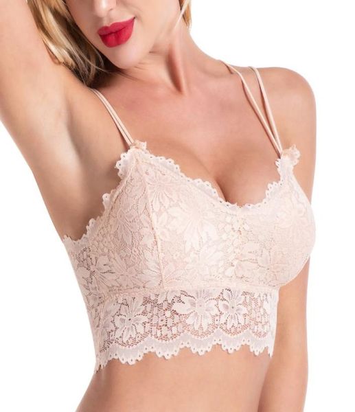 

1pcs french style seamless deep v lace bra wireless thin underwear lingerie soft push up bras for women3906127, Red;black