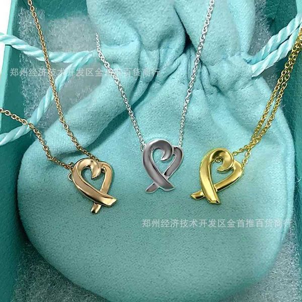 

internet celebrity tiffayffay simple cross heart shaped pendant 925 silver love necklace small and popular