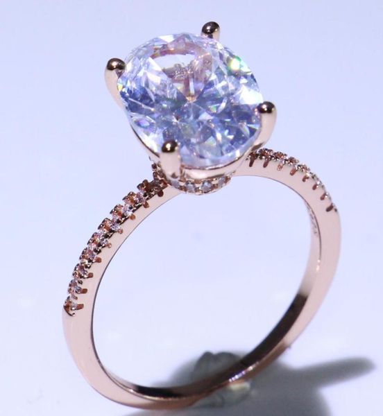 

size 510 stunning luxury jewelry 925 sterling silver dove egg oval cut white z cz diamond eternity wedding ring engagement bn9838268, Slivery;golden