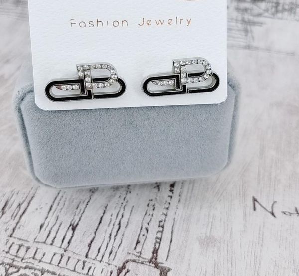 

women letter b stud earring silver gold cute letters earrings fashion jewelry for gift party7268004, Golden;silver