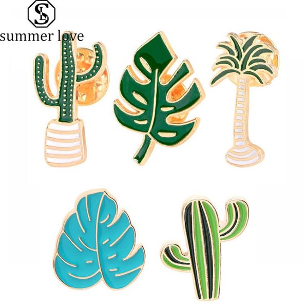 

fashion cartoon cactus brooches cute mini plant pot enamel for women denim jackets lapel pins hat badges kid jewelry accessories4263352, Gray