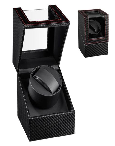 

euusauuk plug new single automatic mechanical watch winder holder display motor shaker jewelry storage box winding cx2008074873513, Black;blue
