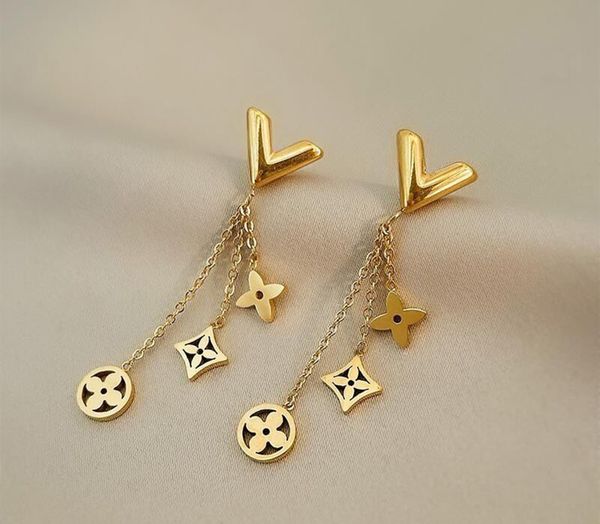 

8k gold filled four leaf clover earrings,tarnish clover necklace,waterproof clover dangle earrings,clover jewelry set, gifts for her, Golden;silver