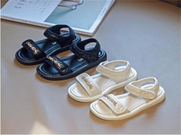 

fashion designer girls sandals casaul beach shoes 2022 summer new women child flat shoes middle and big children girl sandal1309997, Black;red
