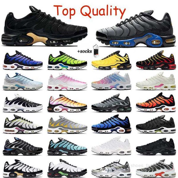 

2023 tn plus men running shoes chaussures triple black white hyper blue pimento oreo aqua silver particle grey mens outdoor sports trainer s