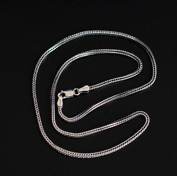 

1 6mm 925 sterling silver fox tail chain necklace fashion chains men women jewelry necklace diy accessories16 18 20 22 24 26inch317030412