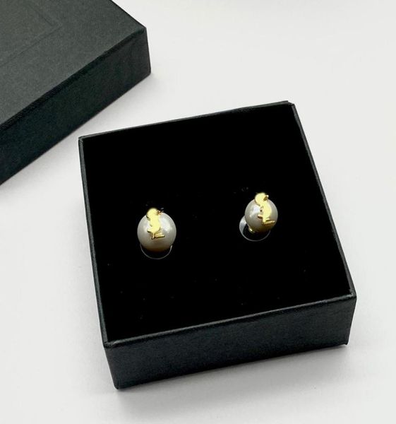 

fashion women designers stud gold earring pearl s925silver earrings ear stud womens designer studs christmas gift letters y 2212054591718, Golden;silver