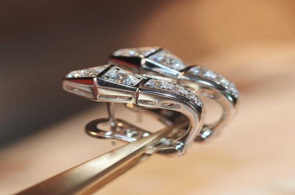 

v gold luxury quality stud earring with sparkly diamond for women wedding jewelry gift have box stamp ps3247a4810165, Golden