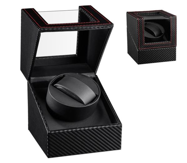 

euusauuk plug new single automatic mechanical watch winder holder display motor shaker jewelry storage box winding cx2008076058124, Black;blue