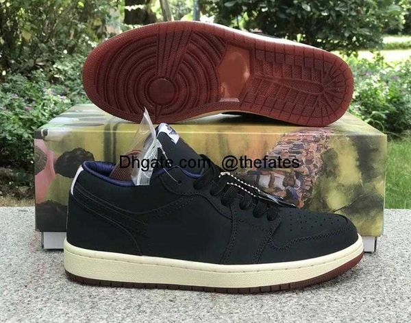 

eastside golf jumpman 1 new low basketball shoes midnight navy burnt sunrise white dv1759-448 real leather designer outdoor sneakers, White;red