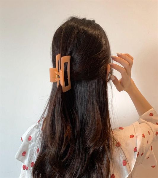 

woman elegant hair clip barrettes claw square hairpins crab hiars accessories women hairgrip girls clips headwear 278 w27375712, Golden;silver