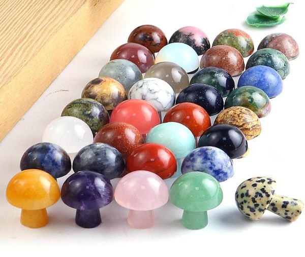

natural crystal 2216mm mushroom opal rose quartz turquoise for natural stone yoga energy bead for chakra healing ornaments1696856, Black