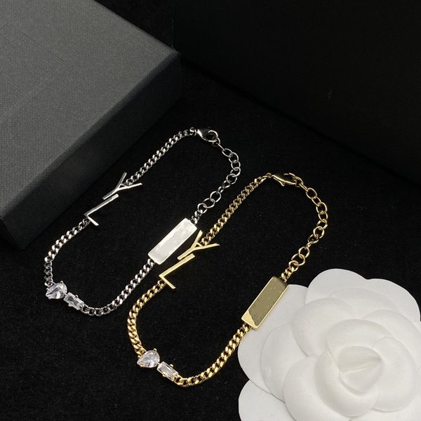 

designer jewelry charm bracelets pendant diamond gold silver love bracelet women bangles luxury pendants chain, Golden;silver