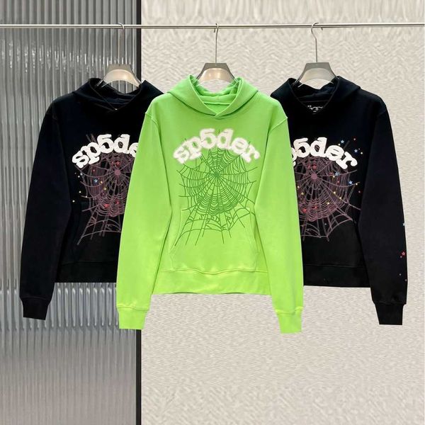 

young thug sp5der 55555 terry hoodie clarksons same loose hoodie, Black