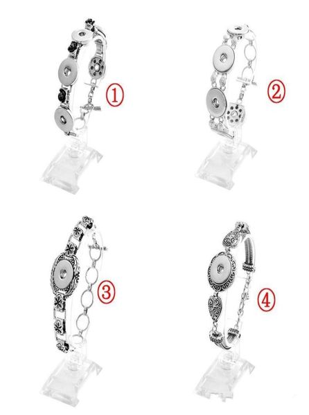 

noosa chunk snap button charm bracelets fit 18mm ginger snaps interchangeable diy bangle bracelet fashion jewelry kka17263833672, Golden;silver