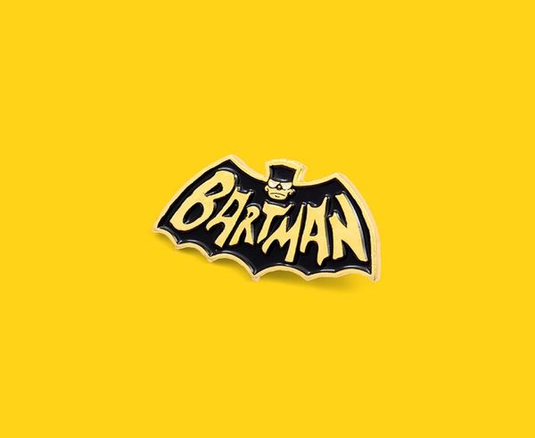 

cool bartman brooches cartoon creative anime characters enamel pins alloy brooch for childred denim jacket shirt badge jewelry gif7402449, Gray