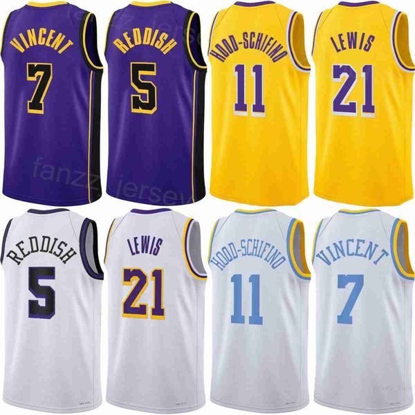 

print basketball maxwell lewis jerseys 21 gabe vincent 7 cam reddish 5 jalen hood-schifino 11 dangelo russell 1 lonnie walker iv 4 jarred va, Black;red