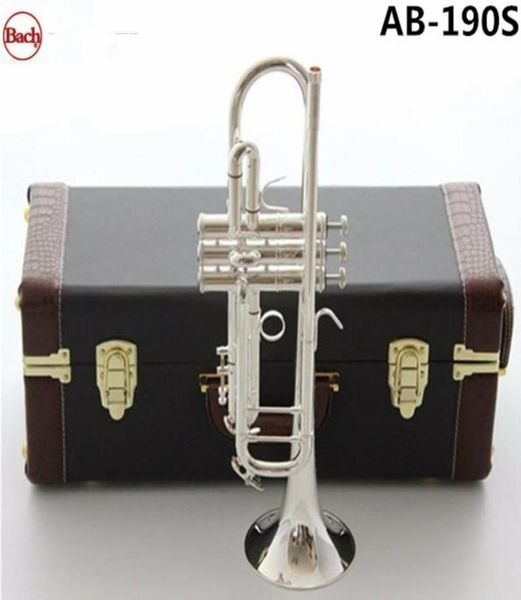 

bach stradivarius bb trumpet ab190s silver plated musical instrument new trumpet mouthpiece professional grade8924950