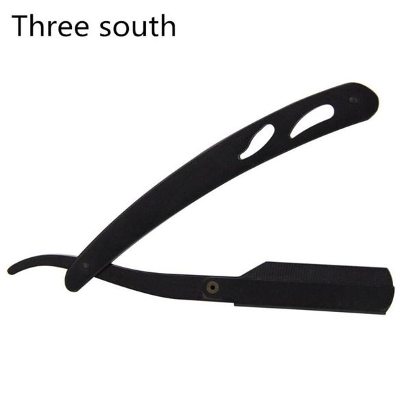 

three south single copper handle razor shaving razor barber tools hair and blades antique black folding shaving knife4169368