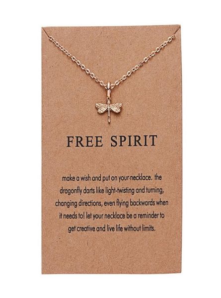 

new paper card alloy simple jewelry dragonfly animal pendant necklace for female lady mother039s mens fashion jewelry accessori4494377, Silver
