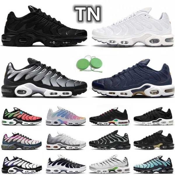

tn plus running shoes sneaker triple white red metallic silver worldwide fire ice oreo hyper sky bule rainbow smoke grey neon men women, Black