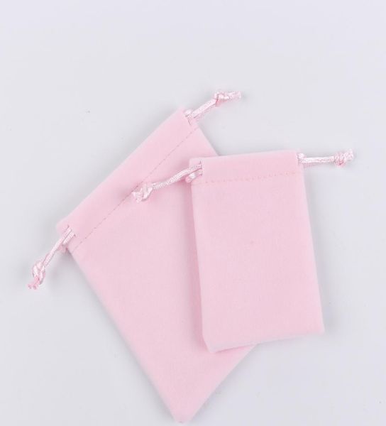 

3 sizes pink velvet jewelry pouch gift present package fit for necklace bracelet earring christmas bags3309739, Pink;blue