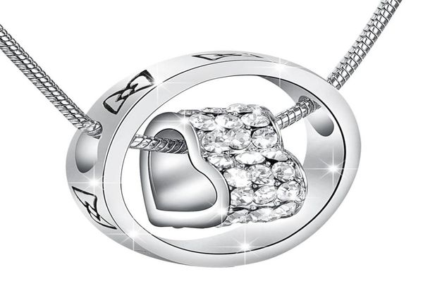 

yoursfs 6 pcsset heartincycle necklace 18 k platinum plated statement necklace party wedding valentine day gift for grilfriend 3611666, Silver