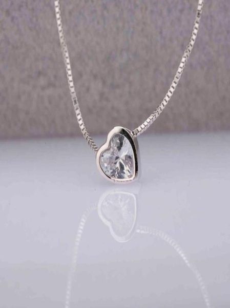 

fashion 925 sterling gemstone women chain pendant gold plated custom sier necklace88972146244520, Silver