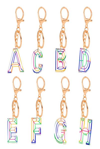 

acrylic letter initial keychains rings fashion car keyrings holder key chains accessories personalized a z 26 alphabets bag charms4240364, Slivery;golden