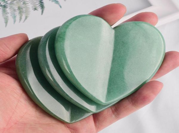 

anti wrinkle cellulite beauty guasha plate heart shaped green jade stone gua sha massage tool for eye neck face slimming3199212