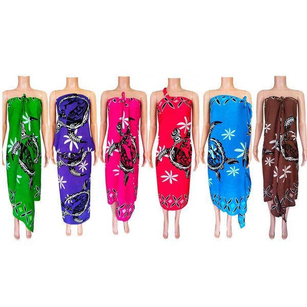 

women's swimwear new arrival fashion women sarong printed flower and turtle design beach cover up swimwear, White;black