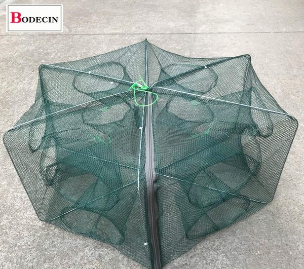 

cangrejeras redes de pesca fishing accessoriesfishing net 681216 holes casting network crayfish catcher crab cage nylon foldabl4256497