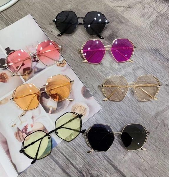 

sunglasses girls designer sunglasses hexagon fashion boy glasses infant sun glasses child shades kids accessories 7 colors optiona9094241, Blue